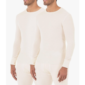 Fruit of the Loom Men's Classic Midweight Waffle Thermal Underwear Crew Top 2XL
