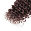 Color #4 Human Hair Bundles Chocolate Brown Deep Wave Single Bundle Human Hair 30 Inch Double Weft Grade 12A Unprocessed Virgin Remy Hair Extension