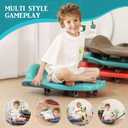Large Scooter Board for Kids, Plastic Floor Scooter Board with Handles and Buckle, Gym Scooters for Indoor Outdoor Sports,Sensory Training