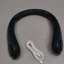 JISULIFE Portable Neck Fan, Hands Free Bladeless Fan, 5 Speeds, 4000 mAh Battery Operated Wearable Personal Fan, Twistable, Rechargeable, Gift for Women Men-Dark Green