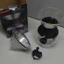Bodum 34oz Pour Over Coffee Maker, High-Heat Borosilicate Glass with Reusable Stainless Steel Filter and Black Band Grip - Made in Portugal