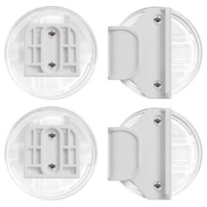 HAMOPY Auto-Lock Retractable Baby Gate Replacement Free-Punch Parts, Original Hardware Set (Including 2 x Latches + 2 x Brackets) Only Fit 55&71 Auto-Lock Baby Gate(White)