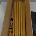 Over The Table Rod Stand with Clamps 31"-110" Length 31"-64" Height Adjustable Metal Table Hanging Decor Rod with Storage Bag for Gender Reveal Ceremony Party, Gold Table Balloon Arch Stand