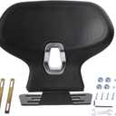 Mokuo C-Shape Motorcycle Backrest - Universal Easy-Mount Base, Comfortable Body-Hugging Support with PU Foam, Fits ATV Scooter Cruiser Moped & Bike