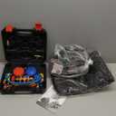 PB Motor TECH 4.5CFM 1/3HP Vacuum Pump and 3-Way AC Manifold Gauge Set for R134a R12 R22 R502, with Puncture Can Tap and Accessories