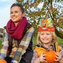 Fancy Land 24 Pack DIY Turkey Craft Kits Kids Thanksgiving Turkey Hats Create Your Own Turkey Crowns Headband for Kids Adults Classroom VBS Party Supply