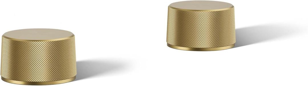 KOHLER Components bathroom sink handles with Oyl design (Vibrant Brushed Moderne Brass)