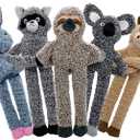 No Stuffing Dog Toys for Large Dogs, 5 Pack Squeaky Crinkle Interactive Dog Animals, Plush Teething Toys to Keep Them Busy, Cute Funny Dogs Gifts for Small Medium Large Breed