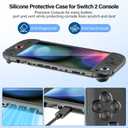 Kammkonb Switch 2 Carrying Case for Nintendo Switch 2 (2025) Hard Shell Travel Case with Screen Protector, Silicon Protective Cover - Portable Travel Bag for Switch2 Console and Accessories - Black