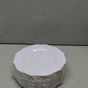 WDF 60pcs Gold Dessert Plates-7.5inch Baroque White and Gold Small Dessert Plates/Disposable Salad/Appetizer Plate for Upscale Bridal Shower/Wedding/Birthday