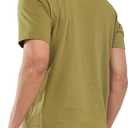 NORTHYARD Men's Cotton Shirts Heavyweight Short Sleeve Casual T-Shirts with Chest Pocket Work Wear (Green, S)