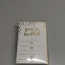 50 Pack Invitation Card - Elegant Greeting Cards You are Invited in Gold Foil Letters for Wedding, Bridal Shower, Baby Shower, Birthday Invitations - 52 Kraft Envelopes Included - 4" x 6"