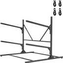 Kayak Storage Rack, Heavy Duty Freestanding Kayak Rack for Garage and Outdoor Storage, Kayak Stand Adjustable for Kayak, Canoe, Surfboard and Paddle Board, 2-Layer