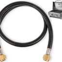 BlueStars Upgraded 59913 3 Feet RV Propane Hose Connector Assembly - 3/8" Female Flare x 3/8" Female Flare Quick Connect Hose - Propane Extension Connection, for Grill, Heater, Fire Pit