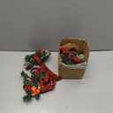 Zeyune 6 Pcs Small Christmas Wreaths for Kitchen Cabinets with Plaid Bow Ribbon Hanging Mini Christmas Cabinet Door Wreaths Decor for Kitchen Window Outdoor Indoor Holiday, 14.96 x 7.87''