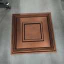 STICKGOO Glue Up Ceiling Tiles, 24x24 Inch PVC Decorative Drop Ceiling Tile Antique Copper 48 Sq. Ft, Pack of 12 Tiles
