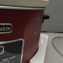 HOMECOOKIN 8-Quart Programmable Slow Cooker with Timer Keep Warm - Small Kitchen Appliance for Family Dinners - Serves 6+ People (Red Shell + White Ceramic Liner)