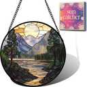 Mountain River Suncatcher Sun Catchers Indoor Window Gift for Women 6.3"