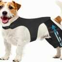 Dog Knee Brace for Torn ACL CCL Adjustable Dog Rear Leg Support Brace with 4 Metal Stabilizers, Helps with Luxating Patella, Ligament Injuries & Hip Dysplasia,S