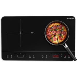 GASLAND Portable Induction Cooktop 2 Burners, 1800W Double Induction Cooktop with 10 Temperature 7 Power Settings, Sensor Touch Control, Child Safety Lock & Timer