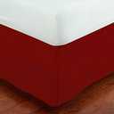 Fancy Collection Easy Care Bed Skirt Microfiber Drop Bed Skirt Solid New (Red, Twin)