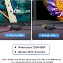 HTDYOO S Video RCA to HDMI Converter with RCA Cable + Svideo Cable + USB Cable, S-Video AV to HDMI Converte Compatible for PAL/NTSC for TV/PC/PS1/PS2/ STB/Xbox/VHS/VCR/DVD