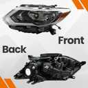LED DRL Headlights Assembly Compatible with 2017-2020 Nissan Rogue with LED Daytime Running Light(Left and Right Side)
