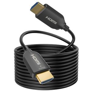 SOEYBAE 4K Fiber Optic HDMI Cable 100ft, Ultra High Speed 18Gbps, Support HDCP 2.2, ARC, 4K UHD, HD 1080p, Unidirectional Active 2.0 Cord, 3D for Laptop, Computer, Monitor, PS3, PS4, Blu-ray,Projector