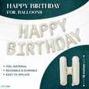 2 x KatchOn Happy Birthday Balloon Set, Pack of 71 | Peacock Blue, Gold, Haze Blue and Sand White Balloon Garland Kit, Cream Happy Birthday Balloon Banner, 71 Count