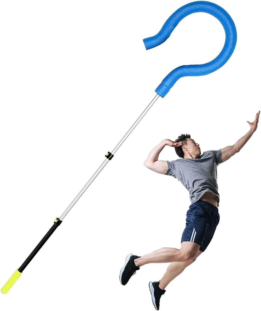 Volleyball Spike Trainer, Collapsible Spike Trainer, with Adjustable Pole, Volleyball Training Aid for Hitting Technique, for Serving Spiking and Jump