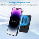 nuoku Leather Magnetic Card Holder, Intended for Magsafe Wallet Compatible with Airtag Holder, Magnetic Wallet for iPhone 15/14/13/12 Series, Not for 13 Mini/12 Mini, Max Hold 7 Cards (Black)