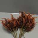 TURNMEON 10 Bundles Artificial Fall Flowers for Outdoors Fall Decorations, UV Resistant Artificial Lavender Plastic Flowers Faux Fall Plants Fake Mums Autumn Thanksgiving Decor Porch Home Gardens (Orange)