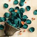 Ling's moment Rose Petals, Silk Flower Petals for Wedding/Aisle/Flower Girl Baskets/Table Centerpiece Dcor,etc.Dark Teal 200pcs