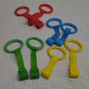 codree 8PCS 4 Colors Baby Playpen Pull up Rings- Baby Crib Pull up Rings- Baby Walking Exercises Assistant Rings- Baby Bed Stand Up Rings Baby Cot Hanging Rings for Infant Baby Toddler