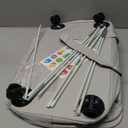 Slim Laundry Hamper with Lid and Wheels, Small Rolling Laundry Basket with Handle for Small Spaces, Tall Dirty Clothes Hampers for Dorm, Bathroom and Bedroom, 75L, Grey