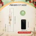 24 Pcs 16.5 Inch Christmas Tree Picks Glitter Artificial Curly Sprays Christmas Floral Stems Branches for Xmas Tree Sticks Garland Ornaments Vase Filler Decorations (Gold)