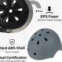 Skateboard Bike Helmet, Lightweight Adjustable, Multi-Sport for Bicycle Skate Scooter, 3 Sizes for Adult Youth & Kids, Size: Small: 48-54 cm / 18.9"-21.3" 
