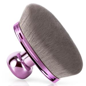 Extra Large Body Makeup Brush For Self Tanner, Leg Makeup &Bronzer Blend,116mm Oval-headed Kabuki Brush More Even Application, Sunscreen Face&Back Makeup Brush, Wet&Dry Use- Purple, Patent Pending