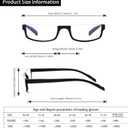 Kerecsen Half Frame Reading Glasses for Men & Women, Lightweight Comfort-Fit Design with Spring Hinges