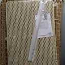 Cat Litter Box Enclosure with Soft Litter Mat; Hidden Cat Washroom Furniture with Door; Handwoven Rattan Kitten House with Large Space; Pet Crate for Living Room, Bedroom, Balcony (Natural) (30.3'' L x 18.2'' W x 24.2'' H)