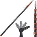24FT Fiberglass Telescopic Extension Pole, Multi-Purpose Pole -Twist Lock
