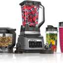 Ninja BN801 Professional Plus Kitchen System, 1400 WP, 5 Functions for Smoothies, Chopping, Dough & More with Auto IQ, 72-oz.* Blender Pitcher, 64-oz. Processor Bowl, (2) 24-oz. To-Go Cups, Grey