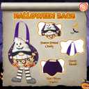 4 Pcs Halloween Trick or Treat Bags Felt Gnome Goodie Candy Buckets Mini Reusable Halloween Gifts Bags Bulk for Trick or Treating Party Favor Supplies