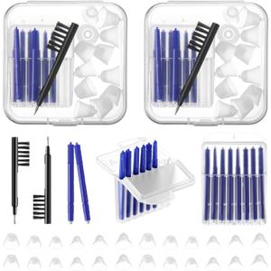 Hearing Amplifier Accessories Kit, Compatible with Audien Hearing Amplifier Cleaning Tools, Includes 6 Sizes Silicone Dome, Cleaning Brush and Screwdriver, Wax Guards, Carrying Case(16 Pcs)