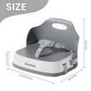 UBRAVOO Baby Booster Seats, Portable High Chairs for Babies and Toddlers, HighChair for Baby from 6 Months to 3 Years, Sitting Up to 15 kg (Grey)