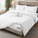 Utopia Bedding Duvet Cover Queen with Fitted Sheet (60x80) - 2 Pillow Case Standard - All Season Luxury Bed in a Bag with Zippered Duvet Cover - No Comforter (White)
