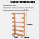 Shoe Rack,Small 6 Tier Shoe Organizer Storage Shelf,Bamboo Narrow Shoe Closet,Small Space Shoe Rack,for Entryway Closet 18.89×7.48×31.88inch, 6 Tier-18.89" Wide