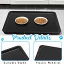 Suzile 4 Pcs Dog Crate Tray Replacement 27 x 20.5 Inches, Kennel Pan Black Plastic Bottom Floor Liners for Cat Rabbit Pets Training Cages Food Bowls Holders Accessories