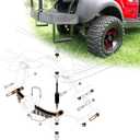 10L0L Heavy Duty Golf Cart Rear Leaf Spring Kit 4-Leaf Leaf Spring with Bushings & Sleeves Fits Club Car Precedent/Onward 2004+