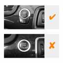 2PCS Car Dashboard Cover Panel Sticker Carbon Color ABS Decal Trim fits for BMW F10 F11 2011 2012 2013 2014 2015 2016 5 Series Accessories, 2" x 17" x 0.5" inches